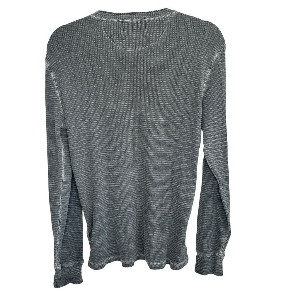 Double RL RRL Ralph Lauren Henley Medium Thermal Waffle Knit Heritage Western M - Picture 2 of 5